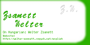 zsanett welter business card